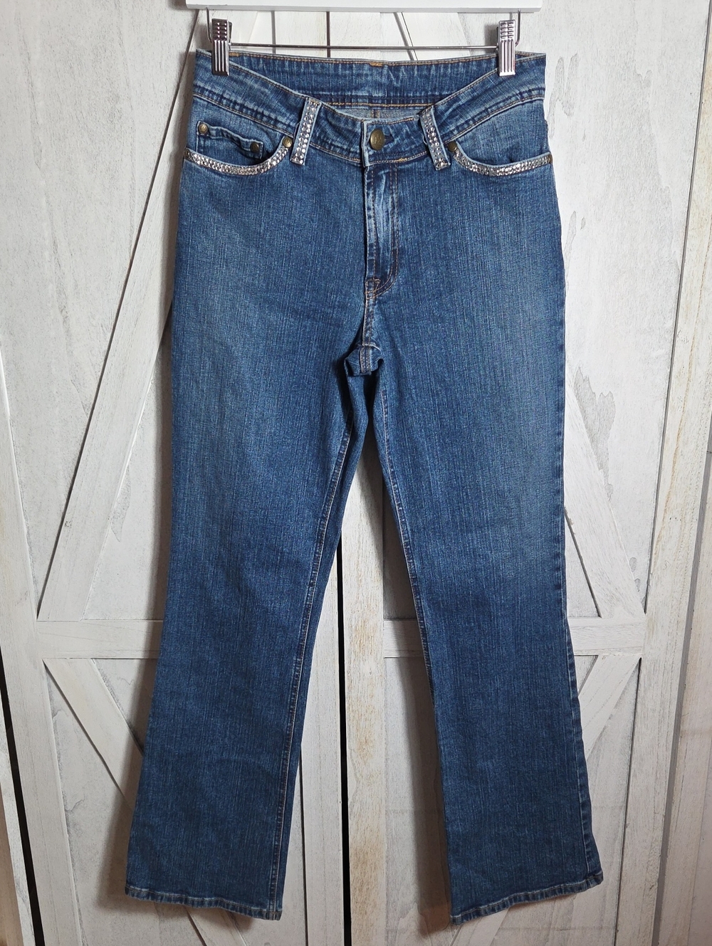 Mu Jeans Rhinestone Bootcut Jeans Size 6